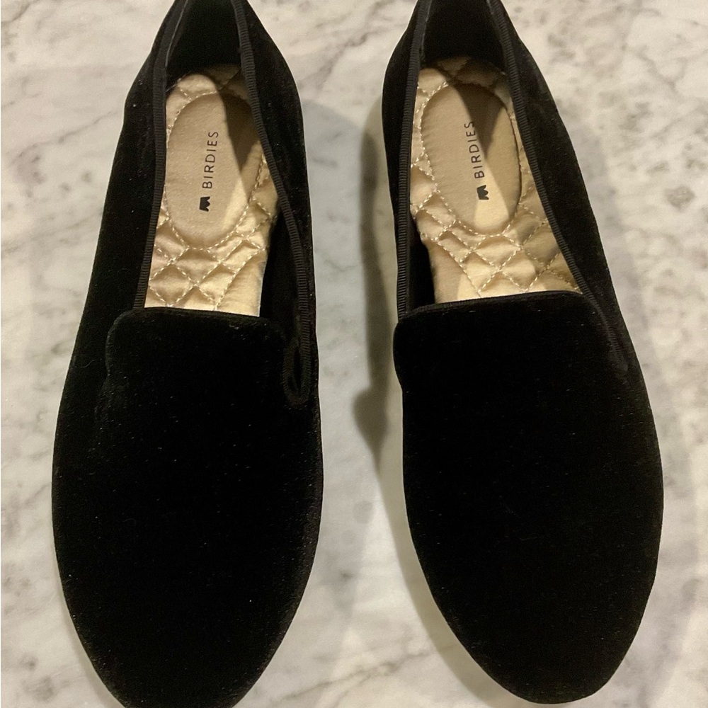 Birdies Women's Black Velvet Loafers 8W never worn